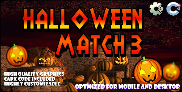 Download Halloween Match3 – (C2, C3, HTML5) Game. Nulled 