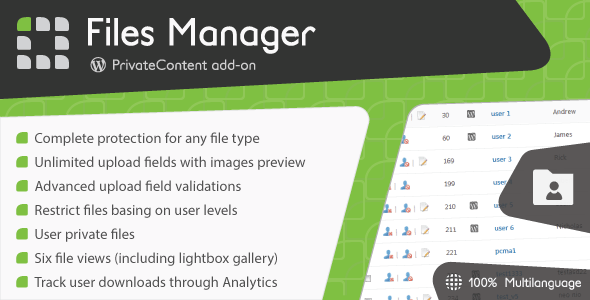 Download PrivateContent – Files Manager add-on Nulled 