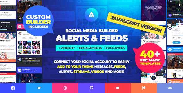 Download Asgard – Social Media Alerts & Feeds Javascript Builder – Facebook, Instagram, Twitch and more! Nulled 