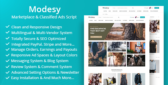 Download Modesy – Marketplace & Classified Ads Script Nulled 