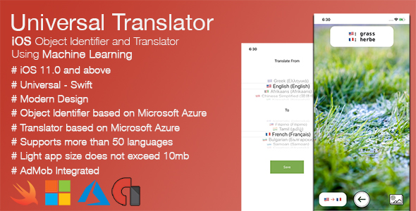 Download Universal Translator – iOS Object Identifier and Translator Using Machine Learning Models Nulled 