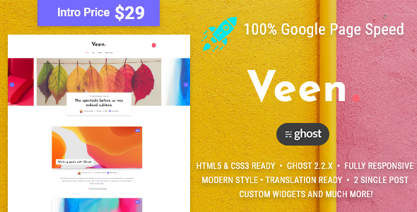 Download Veen – Minimal blog for Ghost Nulled 