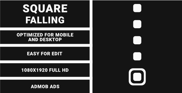Download Square Falling (HTML5 Game + Construct 3) Nulled 