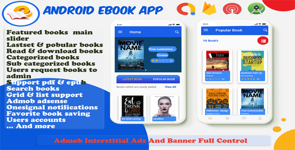 Download E Book App ( categories and subcategories) Nulled 
