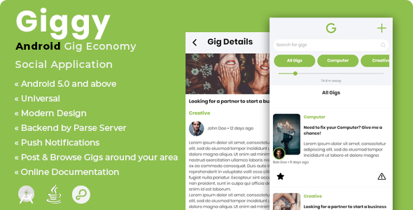 Download Giggy | Android Gig Economy Social Application Nulled 