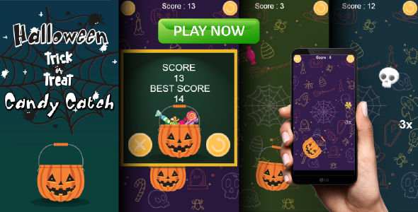 Download Candy Catch – Halloween Trick or Treat – HTML5 Game + Mobile Version Nulled 