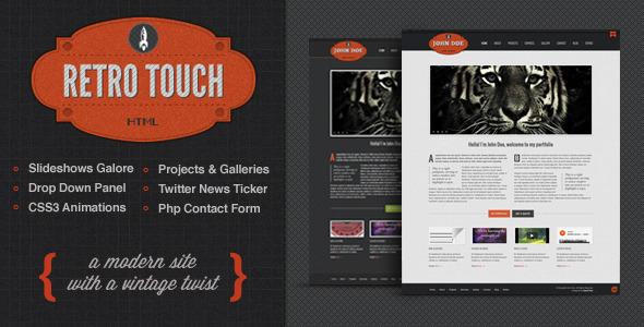 Download Retro Touch – Creative Portfolio Html Template Nulled 