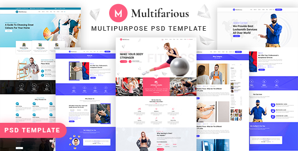 Download Multifarious PSD Template Nulled 