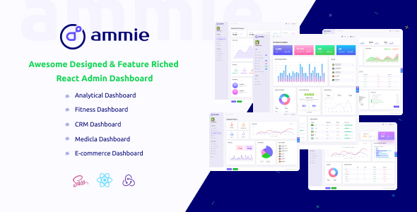 Download Ammie – React Admin Template Nulled 