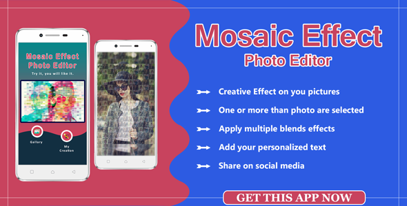 Download Mosaic Photo Effects , photo editor app source code Nulled 