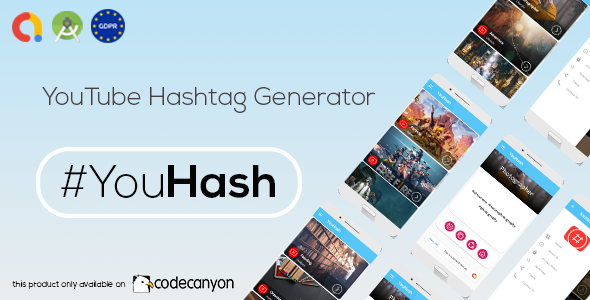 Download YouHash – YouTube Hashtags Generator ( Admob – GDPR – Android Studio) Nulled 