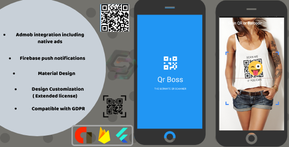 Download Qr code and barcode  scanner generator android + ios Nulled 