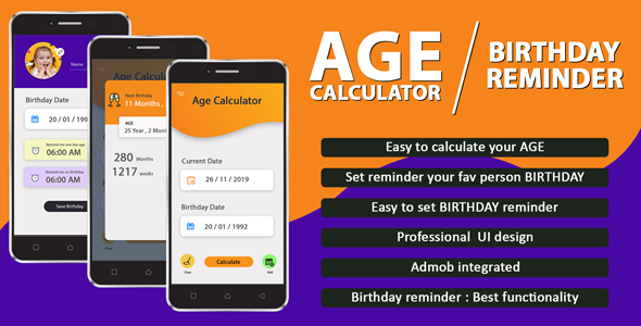 Download Birthday Reminder & Age Calculator Nulled 