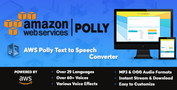 Download AWS Amazon Polly Text to Speech Converter Nulled 