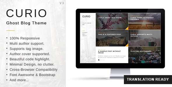 Download Curio – Responsive Minimal Ghost Theme Nulled 
