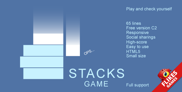 Download Stacks – HTML5 game, .capx, AdSense, mobile control Nulled 