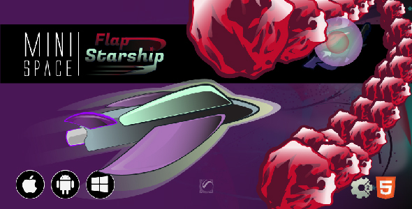 Download Flap Starship • HTML5 + C2 Game • Mini Space Series Nulled 