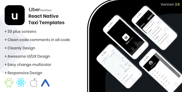 Download Uber NextGen React Native UI Kit Template Nulled 
