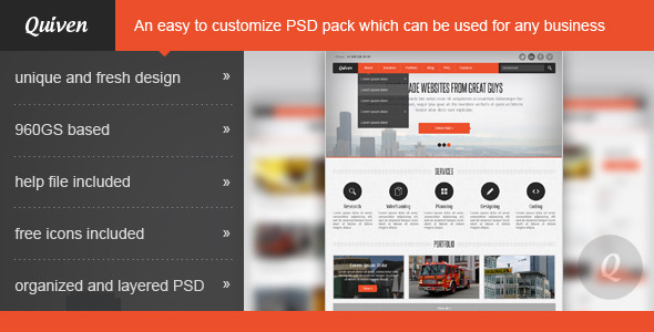 Download Quiven – Creative PSD Template Nulled 