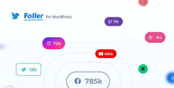 Download Social followers bar for WordPress – Foller Nulled 