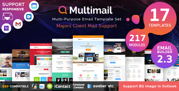Download Multimail | Responsive Email Template Set + Builder Online Nulled 
