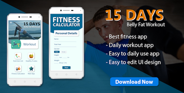 Download 15 Day fat burn workout & diet plan app Nulled 