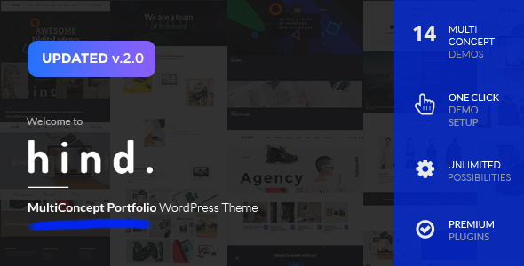 Download Hind – Multi-Concept Portfolio & Photography WordPress Theme Nulled 