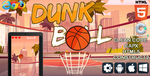 Download Dunk Ball – Html5 (CAPX) Nulled 
