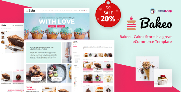 Download Bakeo – Cake Shop PrestaShop Theme Nulled 