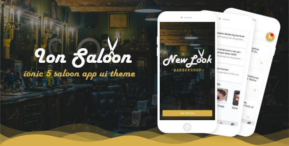 Download Ion Saloon  – ionic 5 barbershop ui theme Nulled 