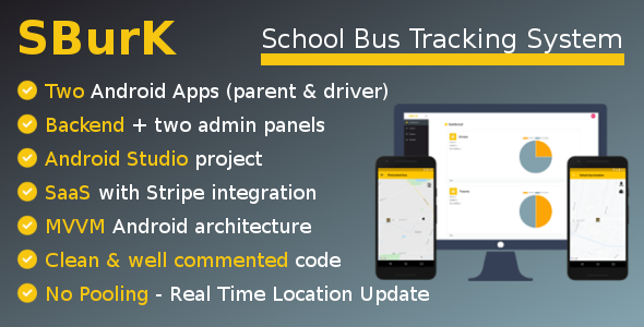 Download SBurK – School Bus Tracker – Two Android Apps + Backend + Admin panels – SaaS Nulled 