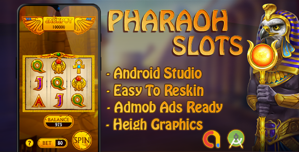 Download Pharaoh Slot Machine with AdMob – Android Studio Nulled 