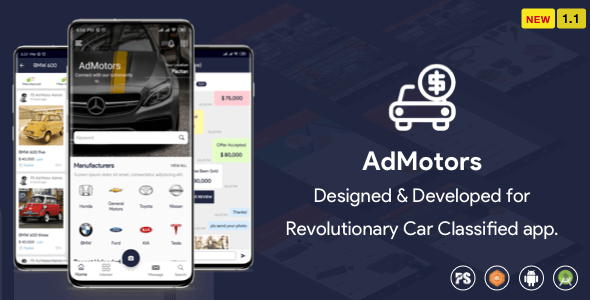 Download AdMotors For Car Classified BuySell Android App (1.1) Nulled 