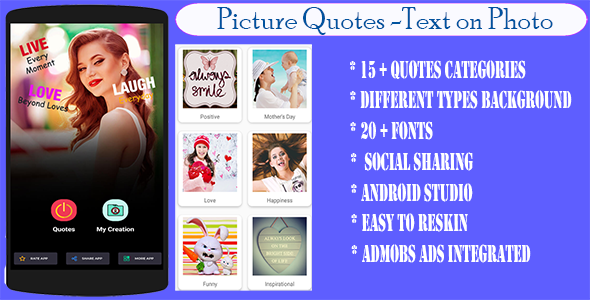 Download Photo Quote Creator – Text on Photo Editor Nulled 