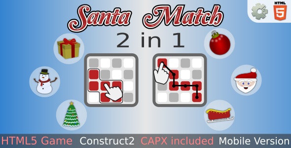 Download Santa Match 2 in 1 – HTML5 Casual Game Nulled 