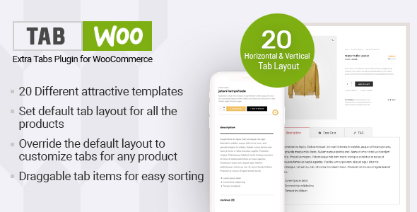 Download TabWoo – Extra Tabs Plugin for WooCommerce Nulled 