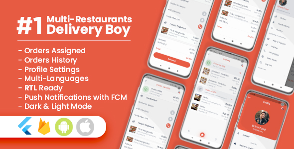 Download Delivery Boy For Multi-Restaurants Flutter App Nulled 