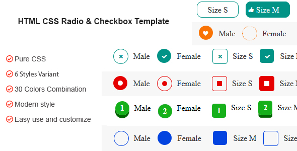 Download HTML CSS Radio and Checkbox Template Nulled 