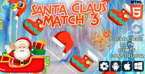 Download Santa Claus Match 3 – Html5 Game (CAPX) Nulled 