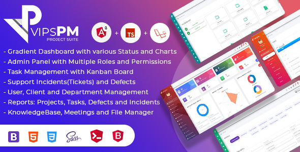 Download VipsPM – Angular8 + Laravel5.7 Project Suite Nulled 