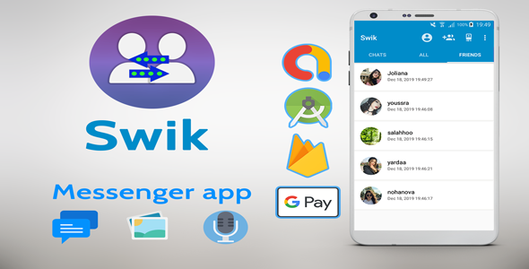 Download Swik v1.1.5 – Android Messenger, Chating, Dating, Social Network App Nulled 