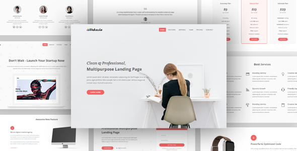 Download Vakavia – Multipurpose Landing Page Template Nulled 