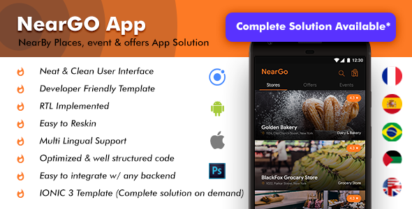 Nulled 4 App Template| NearBy Places App Nearby Events App| Place finder app| Merchant App| NearGo free download