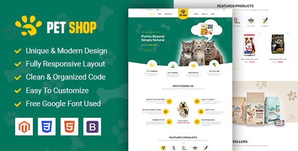 Download PetShop – Beautiful Responsive Magento 2 Theme Nulled 