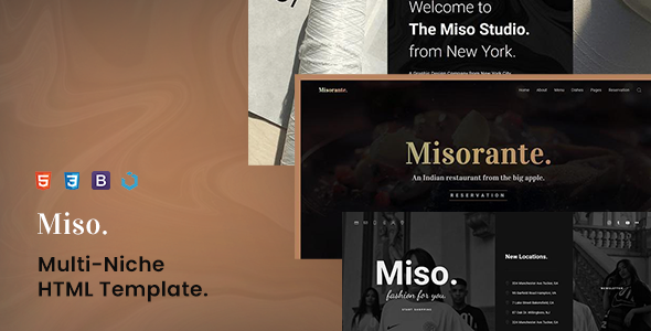 Nulled Miso — Multi-Niche HTML Template free download