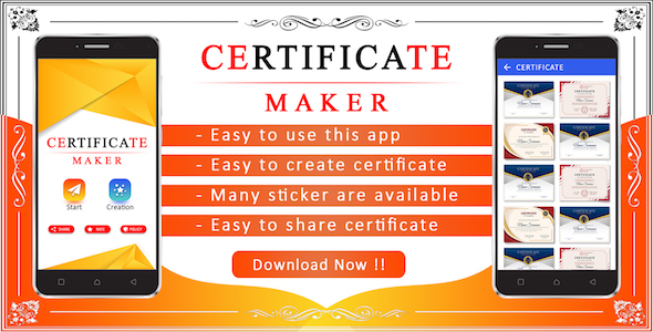 Download Certificate Maker App Nulled 