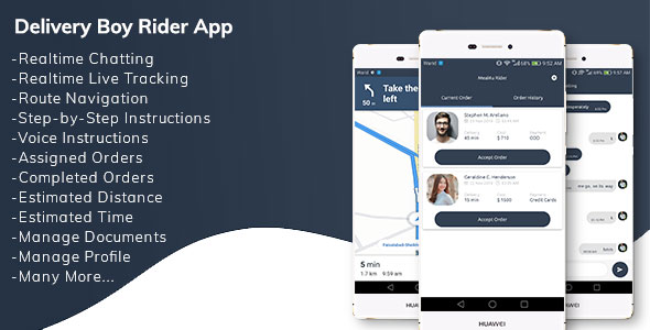Download Restaurant Delivery Boy Rider App with Navigation Nulled 