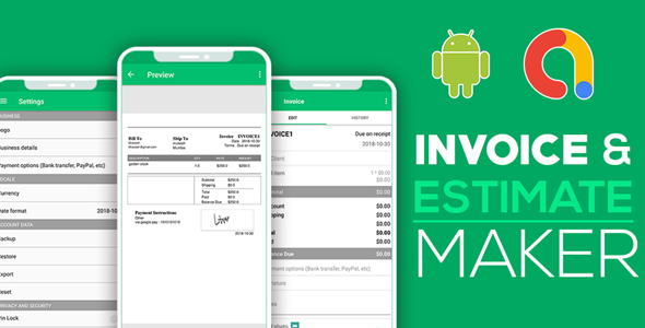 Download Invoice & Estimate Generator | Simple Invoice Manager | Invoice Estimate Receipt | Android Code Nulled 