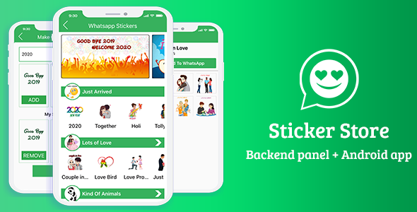 Download Sticker for Whatsapp – Android App  (Admin Panel + Android app + Web API + Database) Nulled 