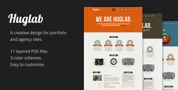 Download Huglab: Business Portfolio PSD Template  Nulled 